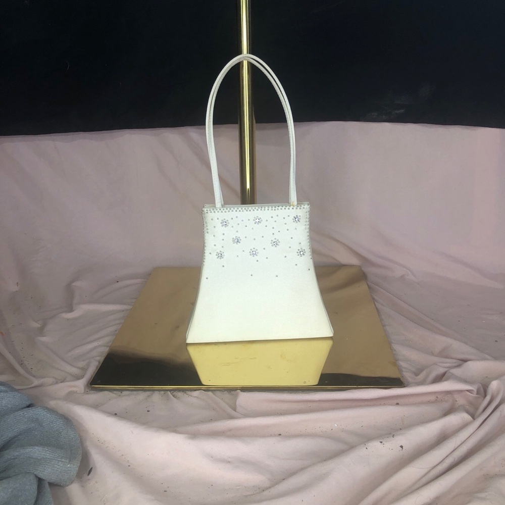 Candlelight/Cream Embellished Mini Shoulder Bag Small